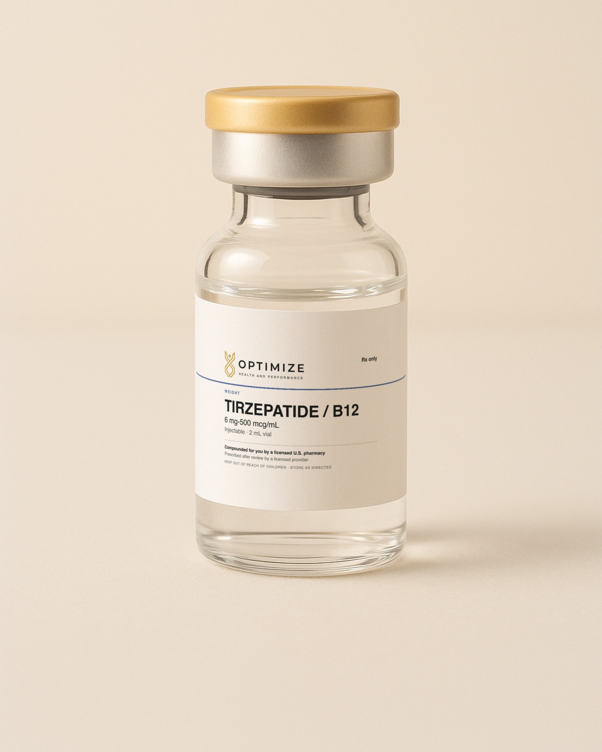 Tirzepatide / B12 Injectable, Up to 5 mg
